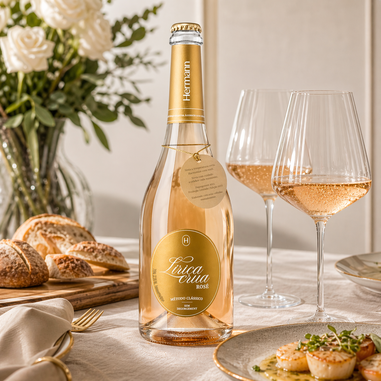 Espumante Hermann Nature Rosé Lírica Crua - Imagem 2